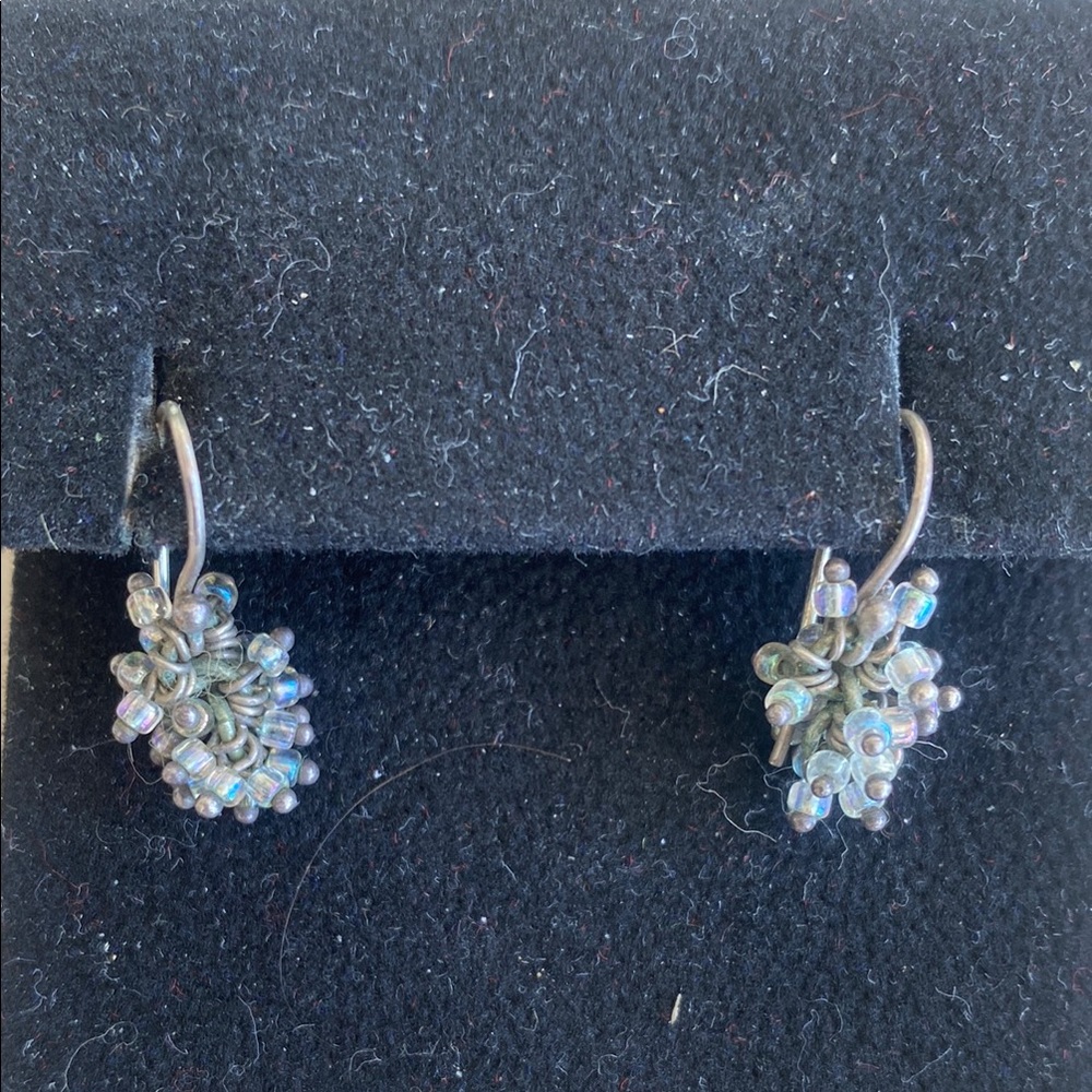 Elegant Silver Cluster Earrings